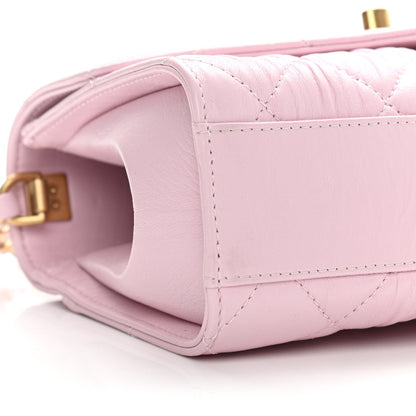 Chanel Crumpled Lambskin Quilted Mini CC Links Top Handle Flap Light Pink 9 of 11