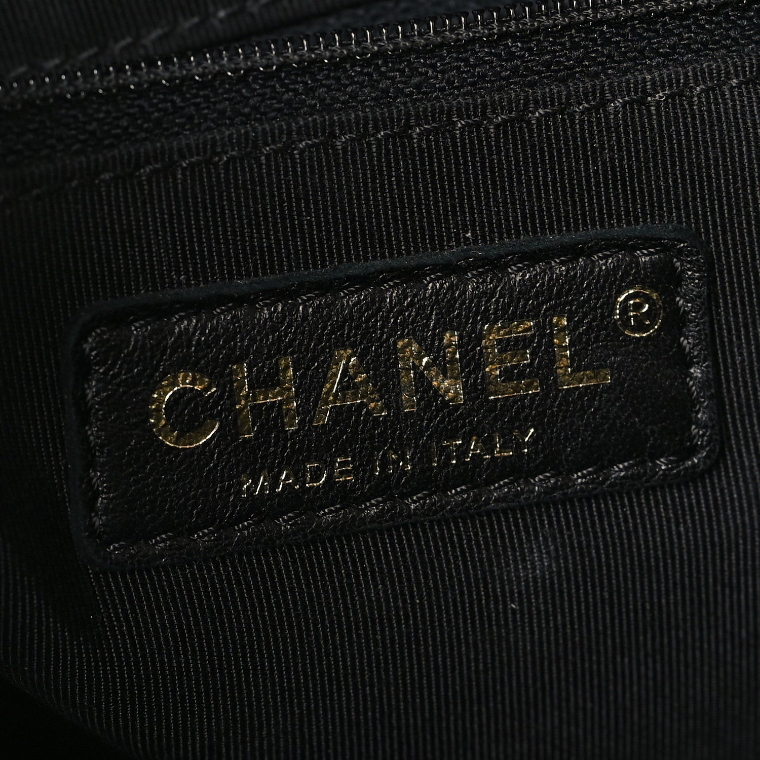 Chanel Calfskin Stitched Large Chevron Chic Shopping Bag Black 6 of 11