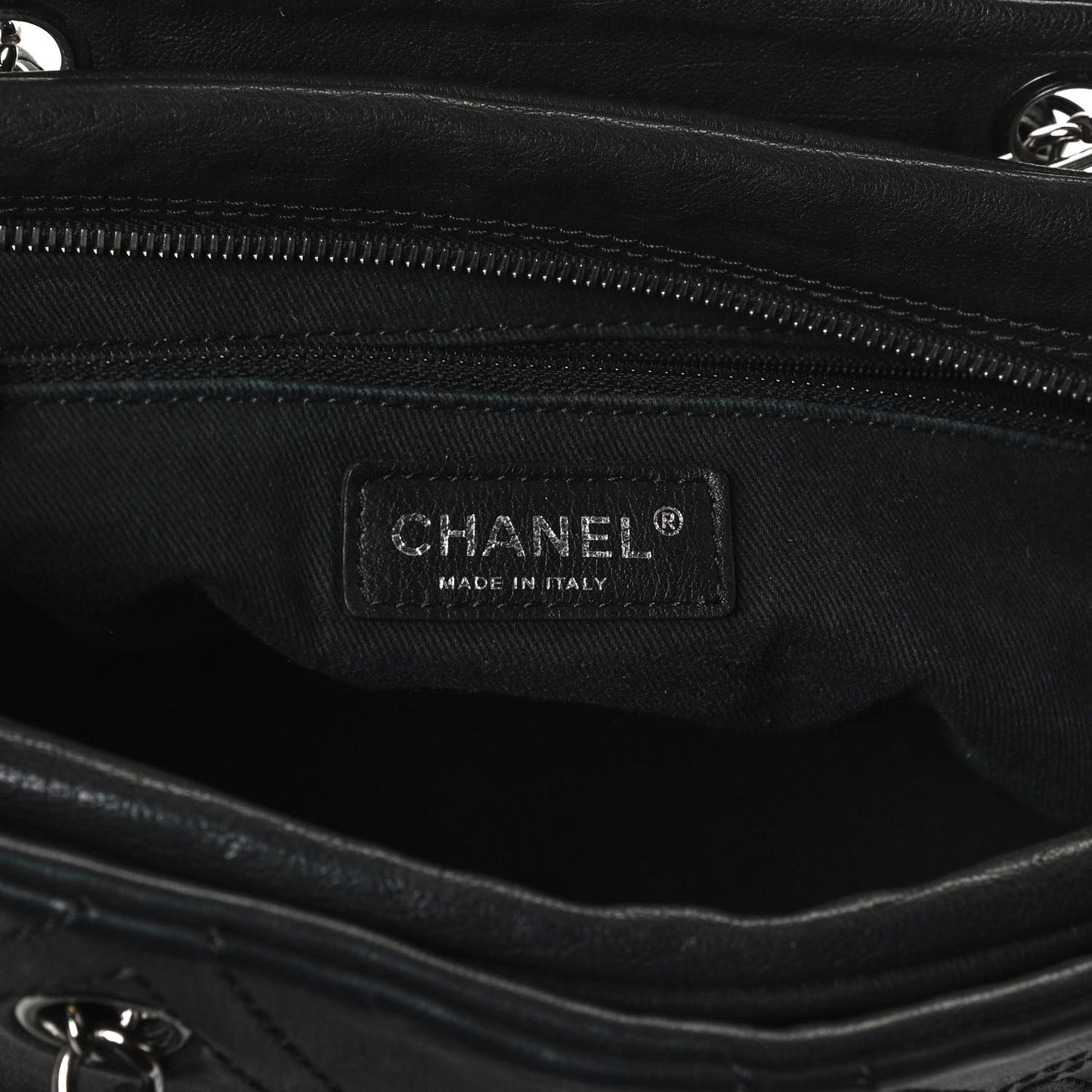 Calfskin Small Diamond Stitch Tote Black