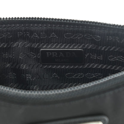 Prada Re-Nylon Saffiano Pouch Wristlet Black 6 of 9
