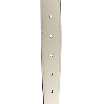 Gucci Plutone Calfskin Round Interlocking G Belt  100 40 Mystic White 4 of 4