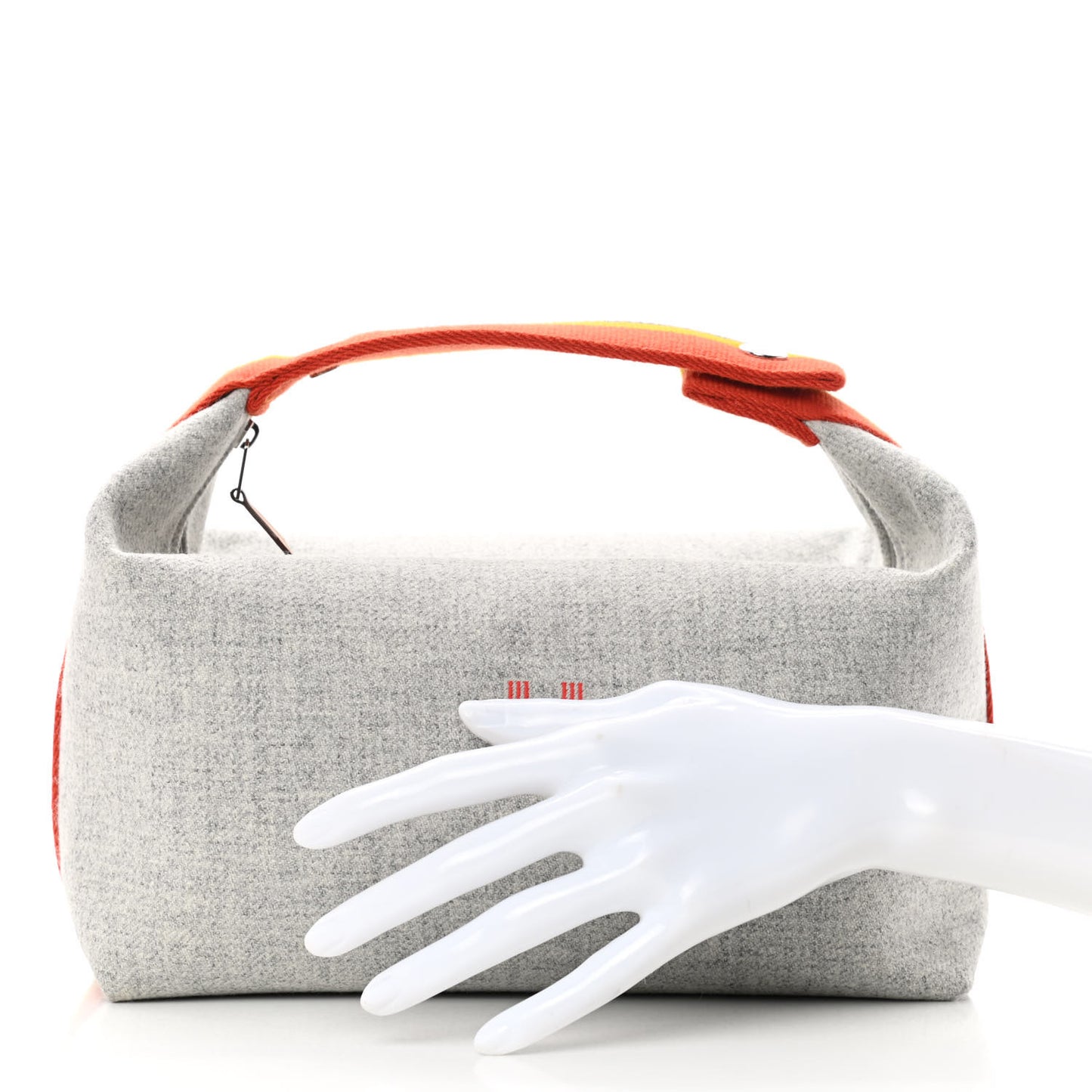 Canvas Large Bride-A-Brac Pouch Gris Flanelle