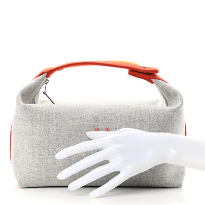 Hermes Canvas Large Bride-A-Brac Pouch Gris Flanelle 2 of 8