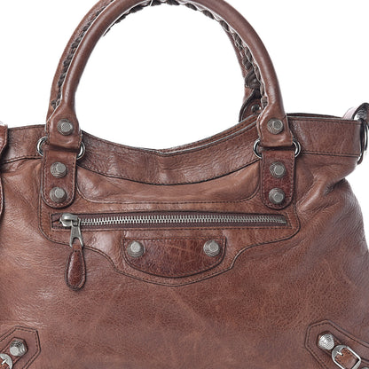 Balenciaga Agneau Giant 12 Silver Hardware Town Castagna 7 of 9