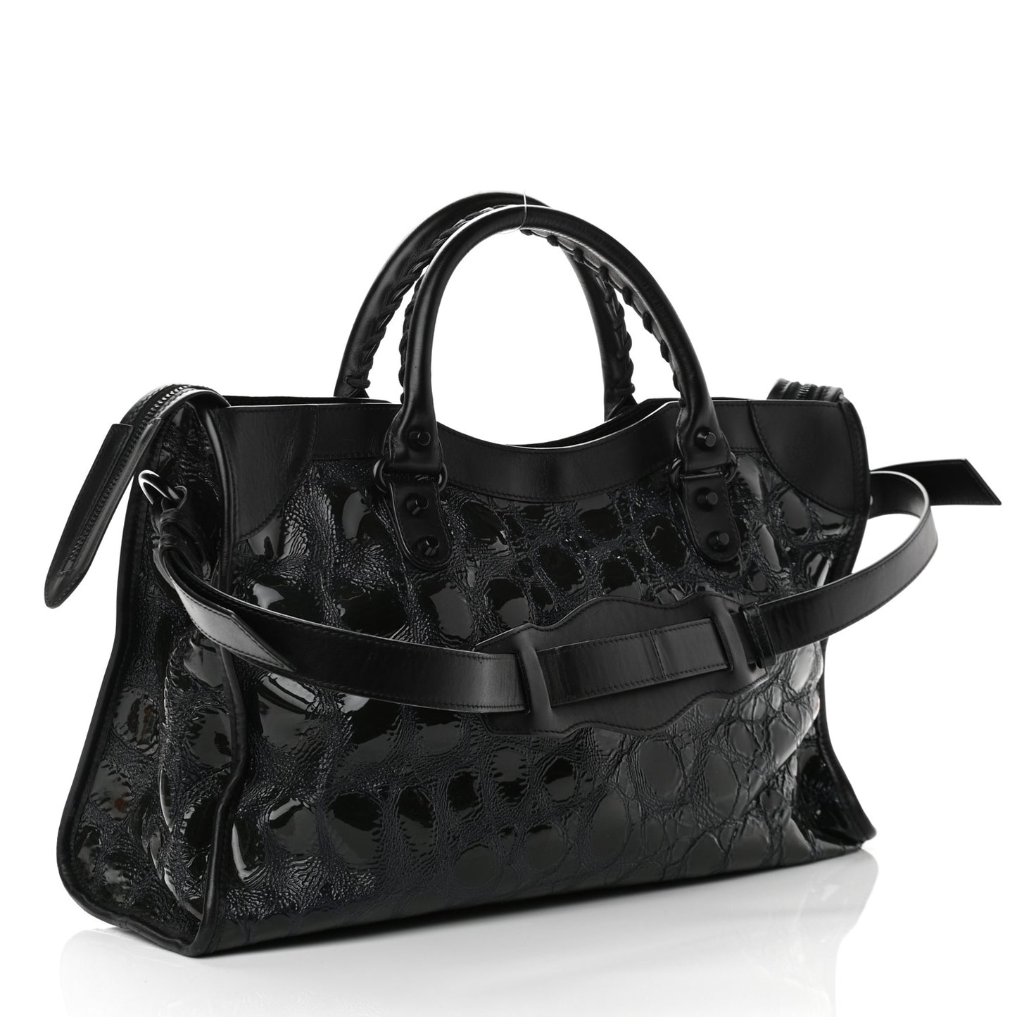 Patent Embossed Classic Hardware City Black