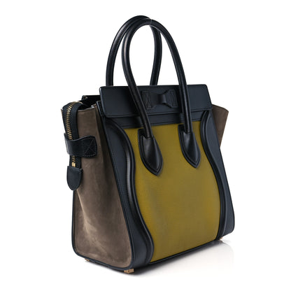 Celine Baby Grained Calfskin Nubuck Micro Tri-Color Luggage Olive 3 of 10