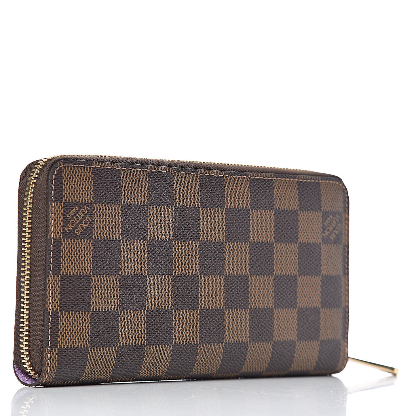 Damier Ebene Illustre Zippy Wallet Violet