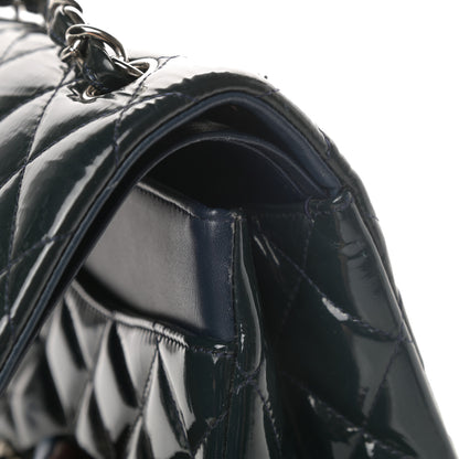 Chanel Patent Quilted Jumbo Double Flap Blue 16 of 16