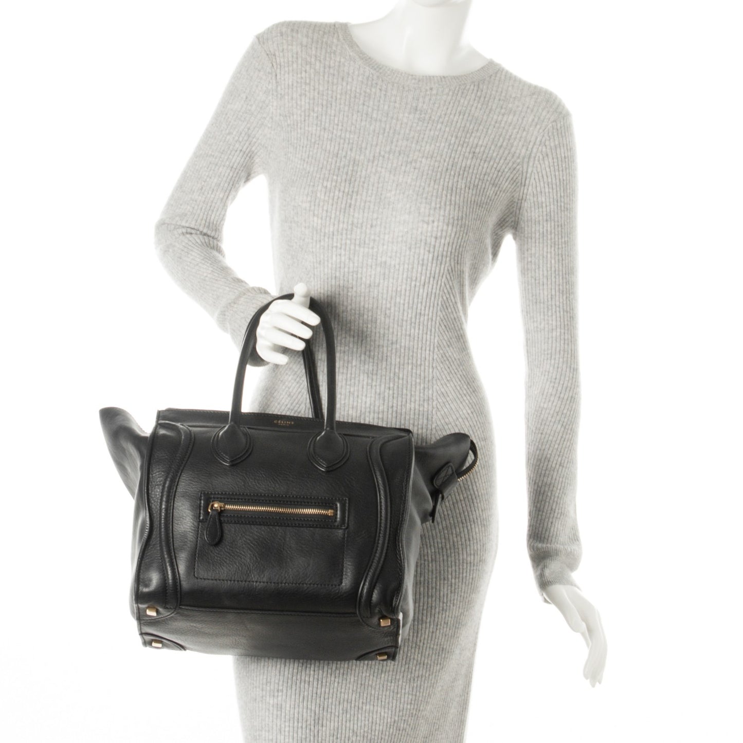 Smooth Calfskin Mini Luggage Black