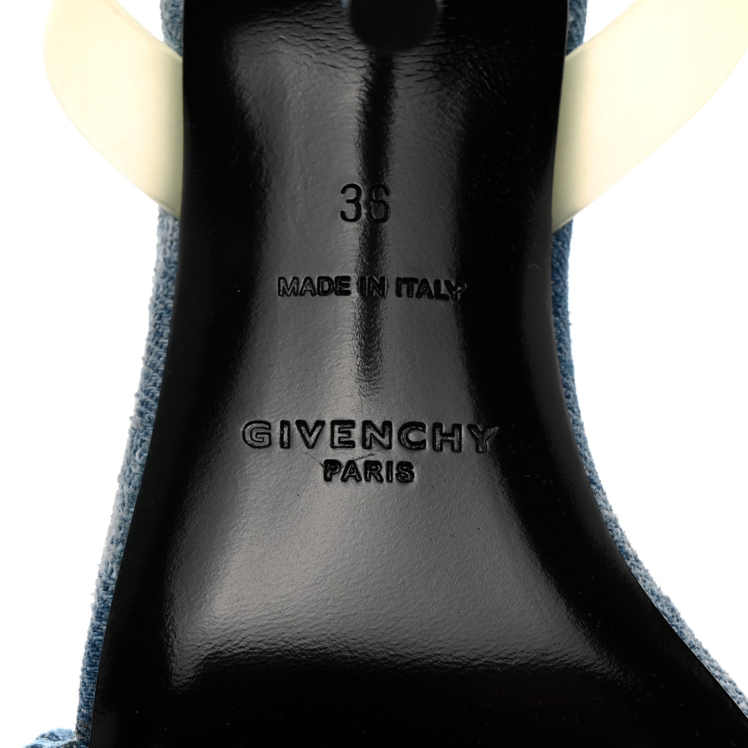 Givenchy Denim G Woven 90mm Slingback Sandals 36 Medium Blue 7 of 12