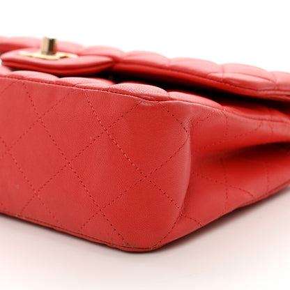 Chanel Lambskin Quilted Small Double Flap Red 10 of 14