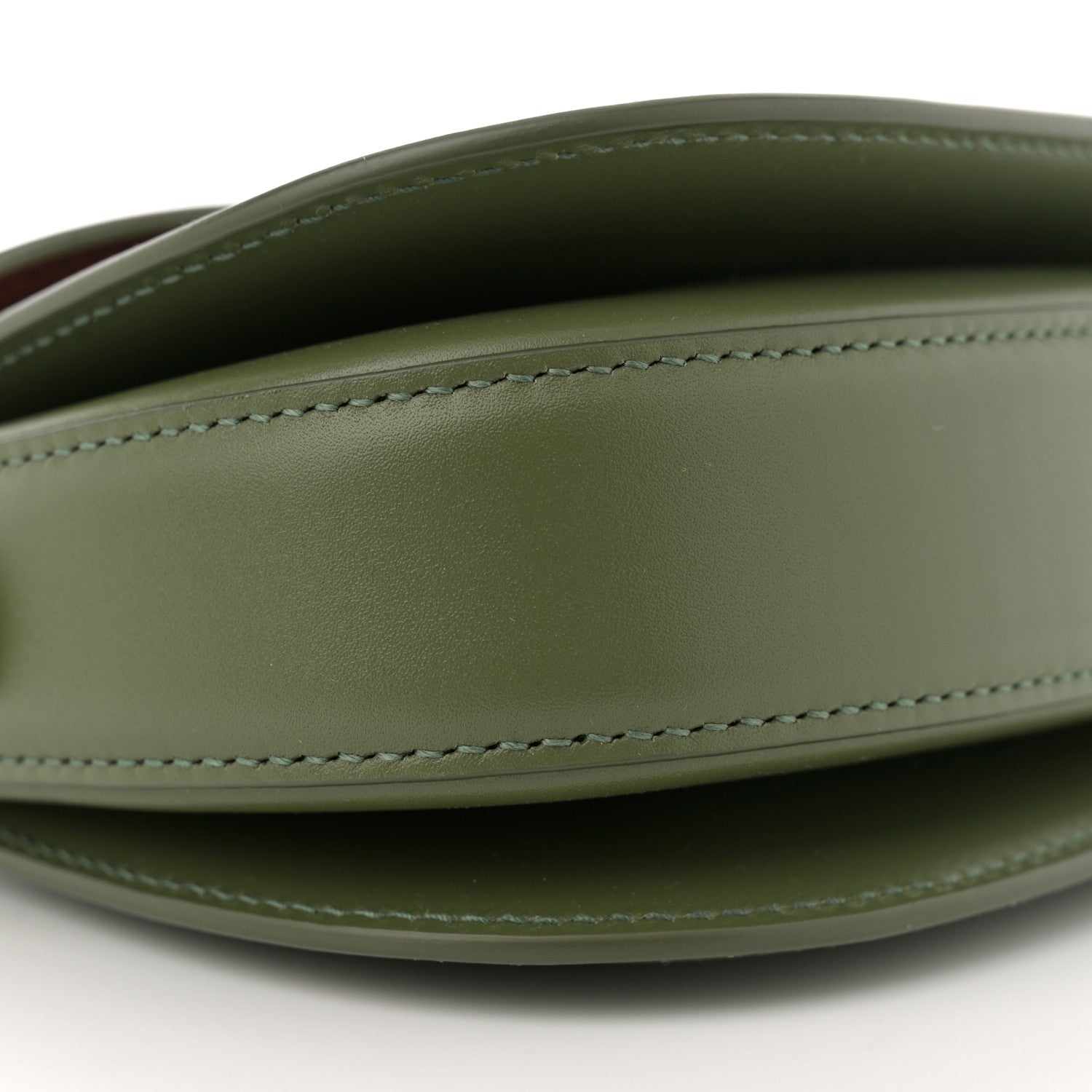 Loro Piana Smooth Calfskin Mini Ghiera Bag Dark Lichen Green Kummel 8 of 9