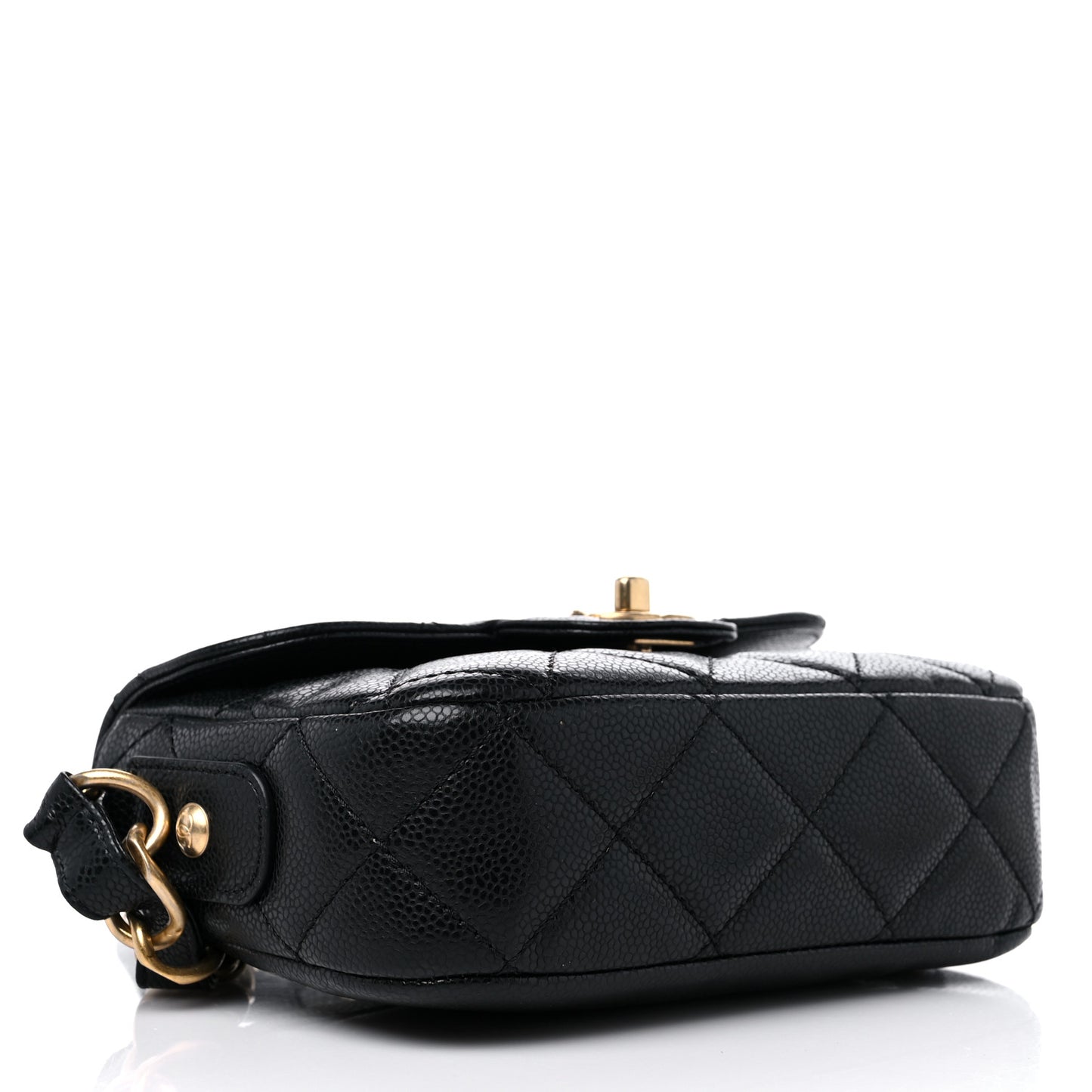 Caviar Quilted Mini Chain Flap Black