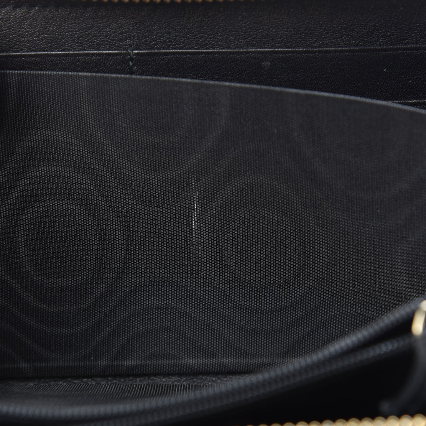 Patent Calfskin Soho Zip Around Wallet Black