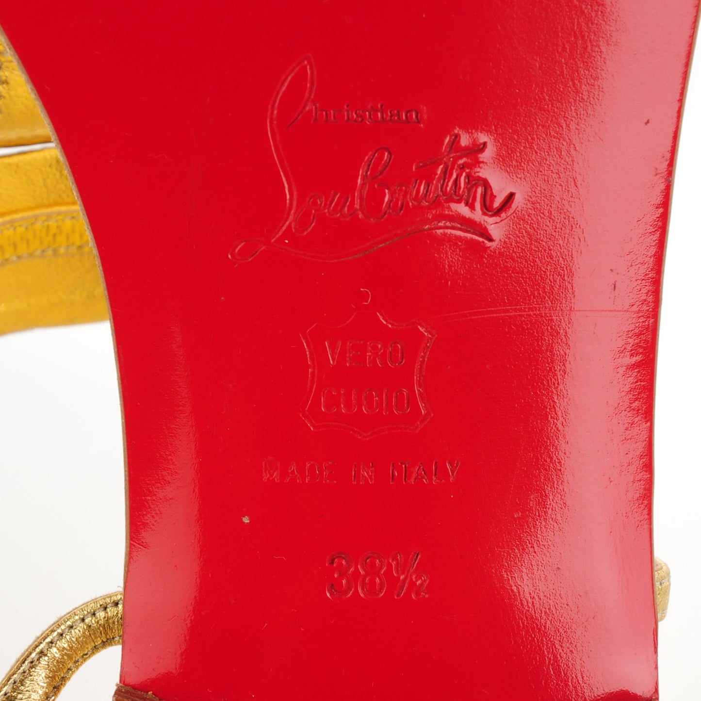 Metallic Flat Sandals 38.5 Gold