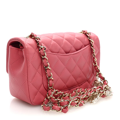 Chanel Lambskin Quilted Valentine Charms Mini Rectangular Flap Pink 3 of 10
