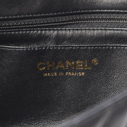Chanel Lambskin Chevron Quilted Mini Rectangular Flap Black 6 of 13