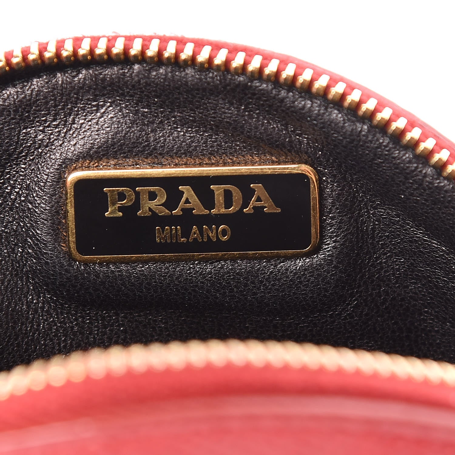 Prada Saffiano Metal Coin Purse Fuoco 8 of 11