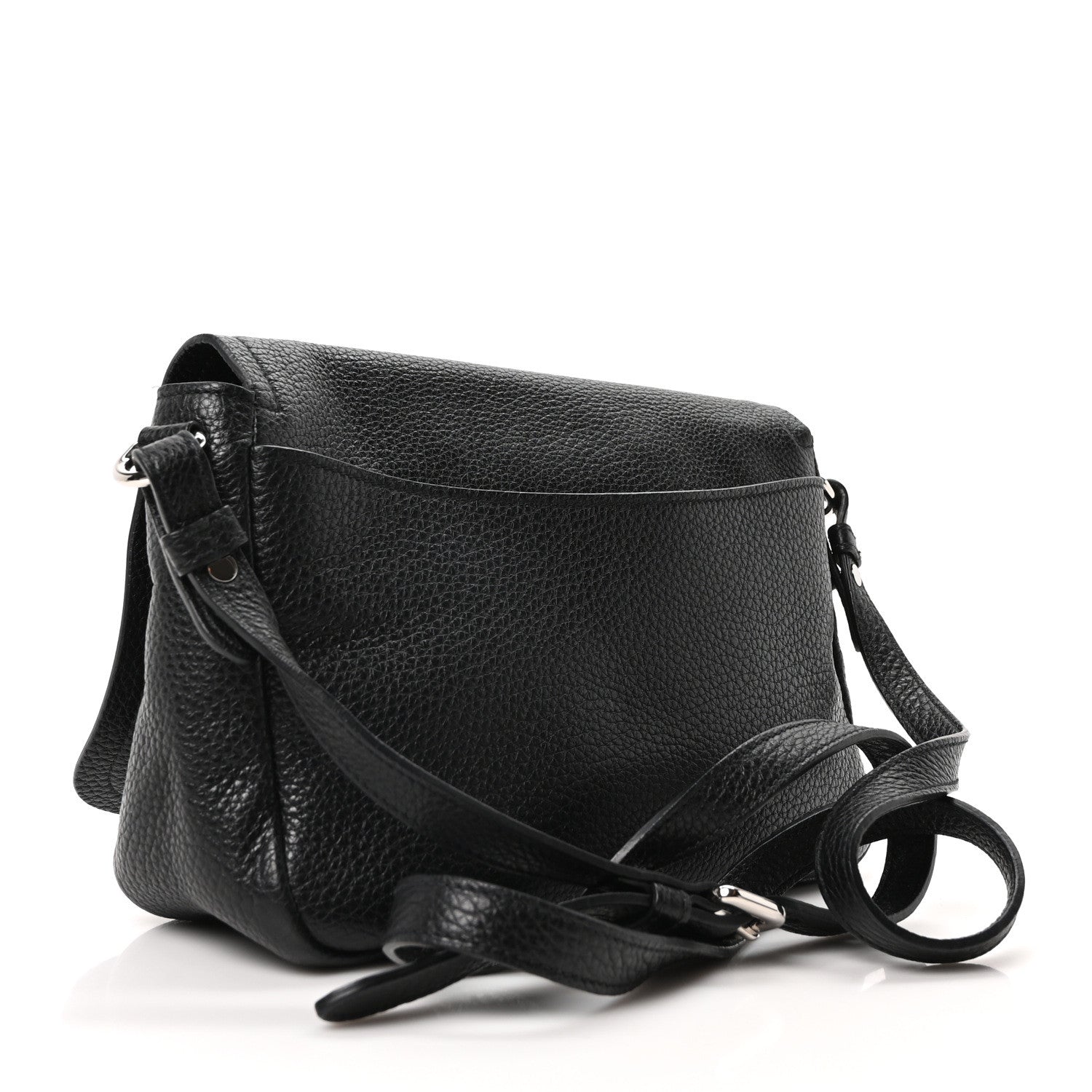Prada Vitello Daino Flap Crossbody Bag Black 3 of 10