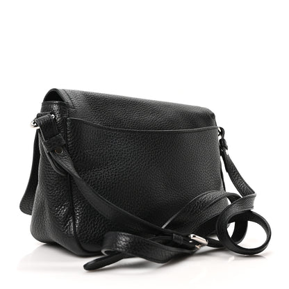 Prada Vitello Daino Flap Crossbody Bag Black 3 of 10