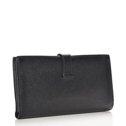 Hermes Epsom Bearn Gusset Wallet Black 3 of 8