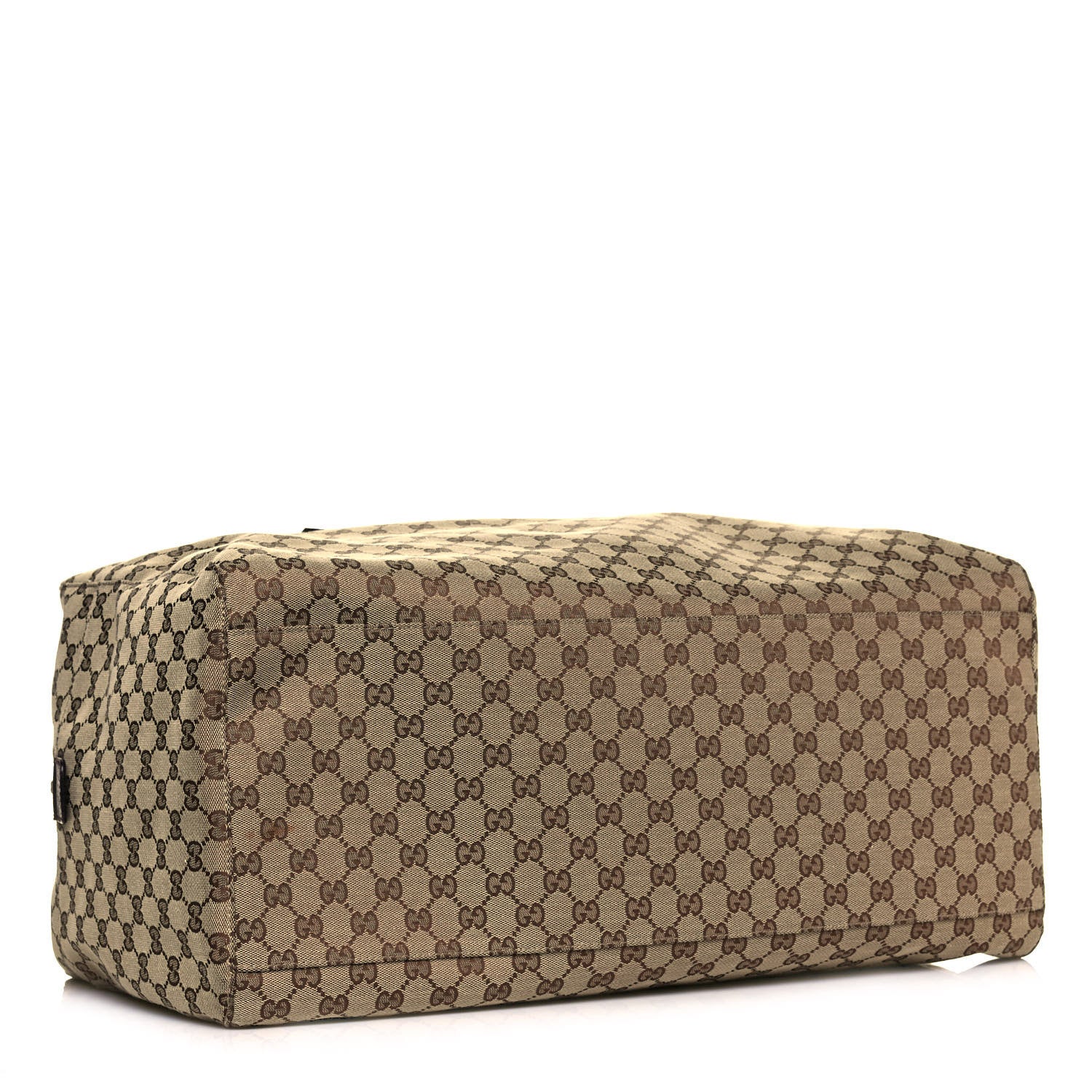 Gucci GG Monogram Web Large Collapsible Carry On Duffle Beige Brown 4 of 11