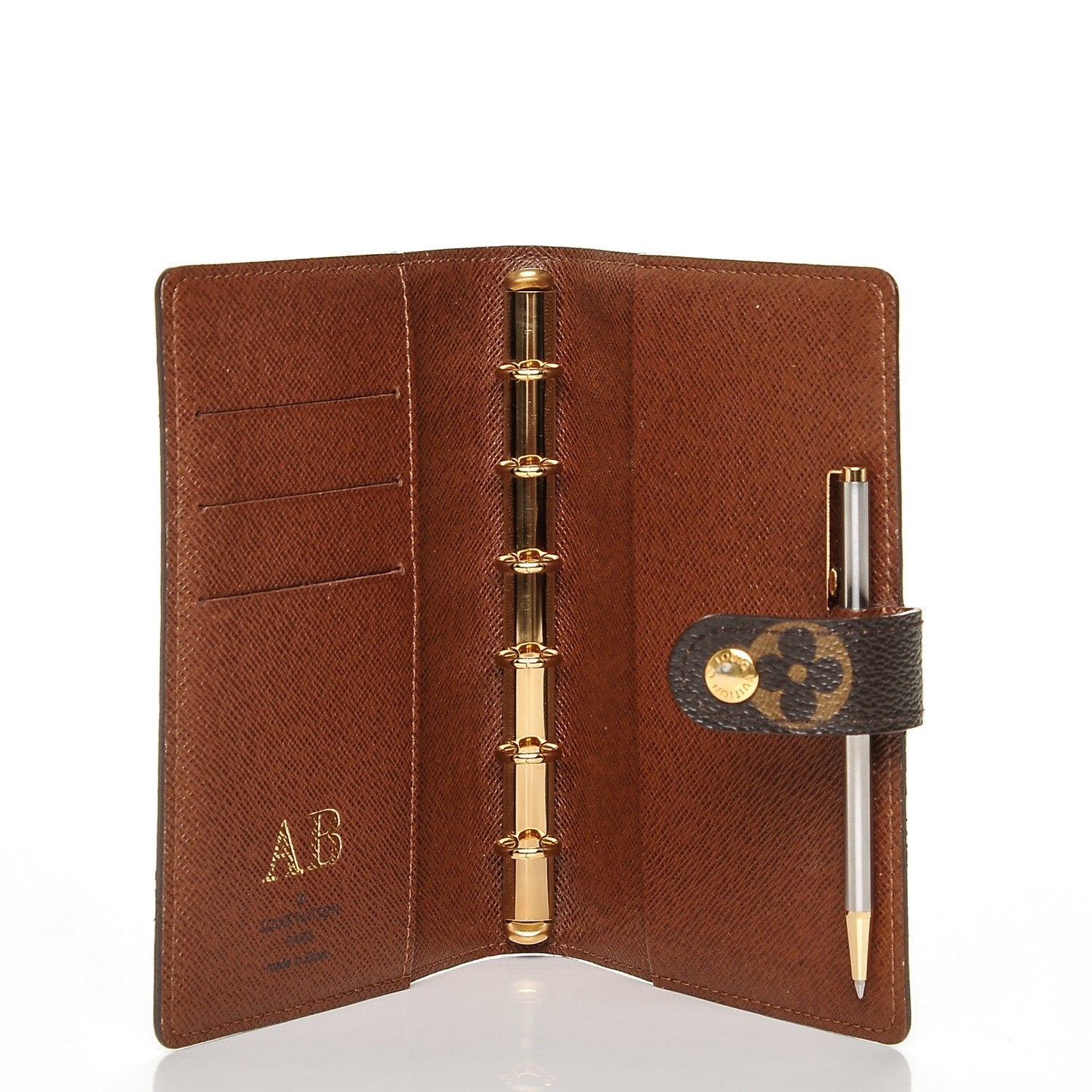 Louis Vuitton Monogram Small Ring Agenda Cover w Pen 5 of 6