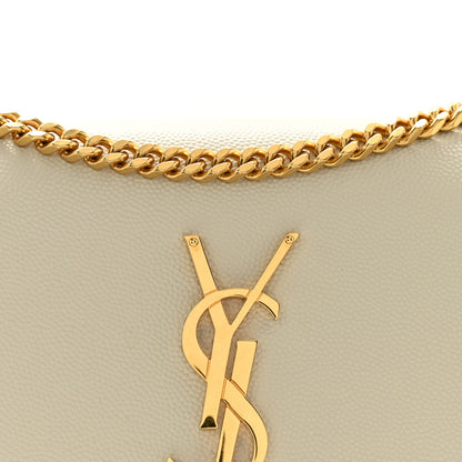 Saint Laurent Grain De Poudre Small Classic Monogram Kate Satchel Crema Soft 8 of 11