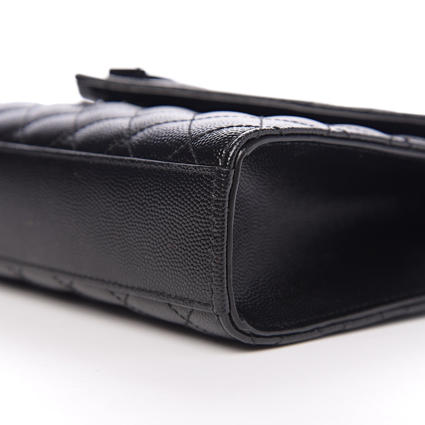 Grain De Poudre Textured Mixed Matelasse Triquilt Medium Monogram Satchel Black