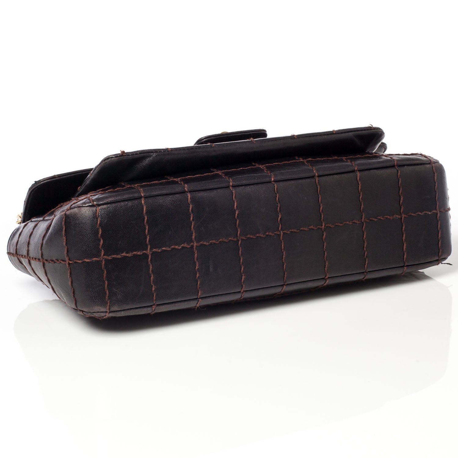 Chanel Lambskin Square Stitched Flap Brown 5 of 11