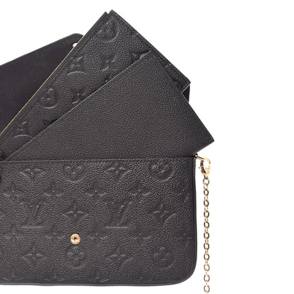 Louis Vuitton Empreinte Pochette Felicie Chain Wallet Black 6 of 11