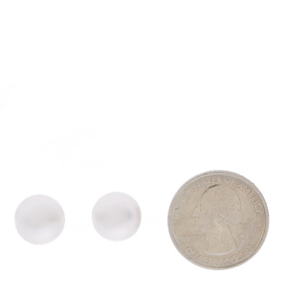 Mikimoto 18K White Gold South Sea Pearl 12mm Stud Earrings 2 of 5