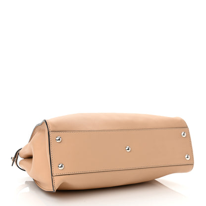 Fendi Vitello Seta Nappa Ribbon Medium Peekaboo Iconic Satchel Cuoio Tempesta 4 of 10