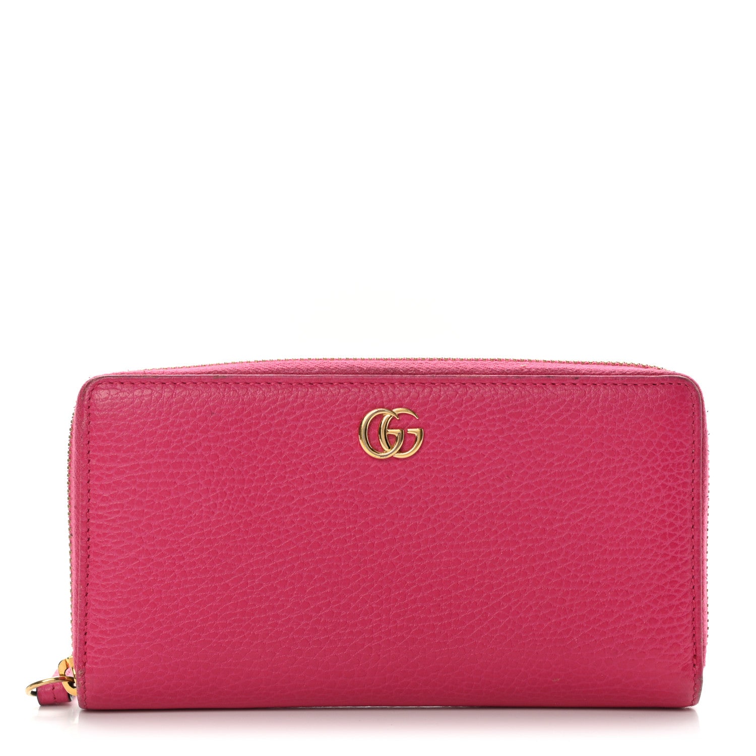 Gucci Dollar Calfskin GG Marmont Zip Around Wallet Box Pink 1 of 13