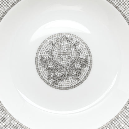 Hermes Porcelain Mosaique Au 24 Platine Soup Bowl Set of 2 4 of 6