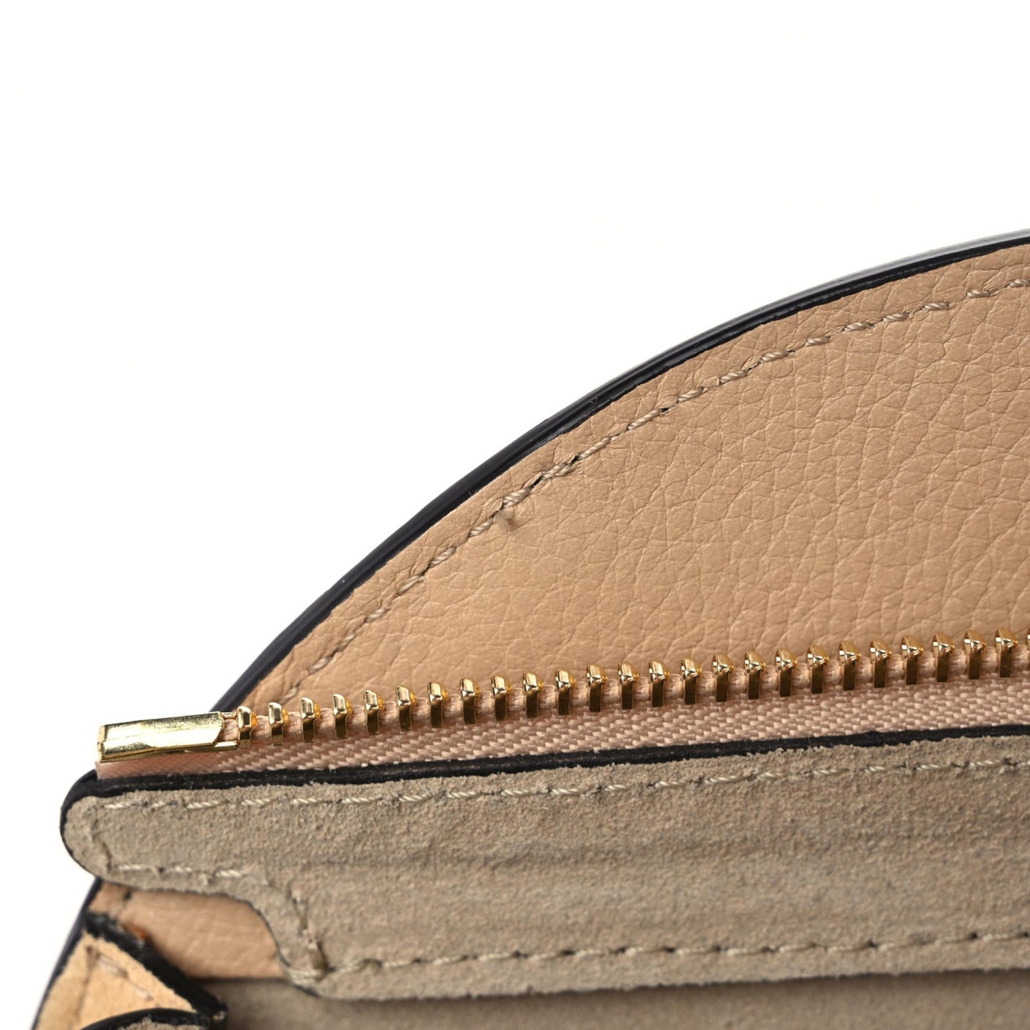 Smooth Calfskin Suede Patchwork Studded Small Pixie Bag Pearl Beige