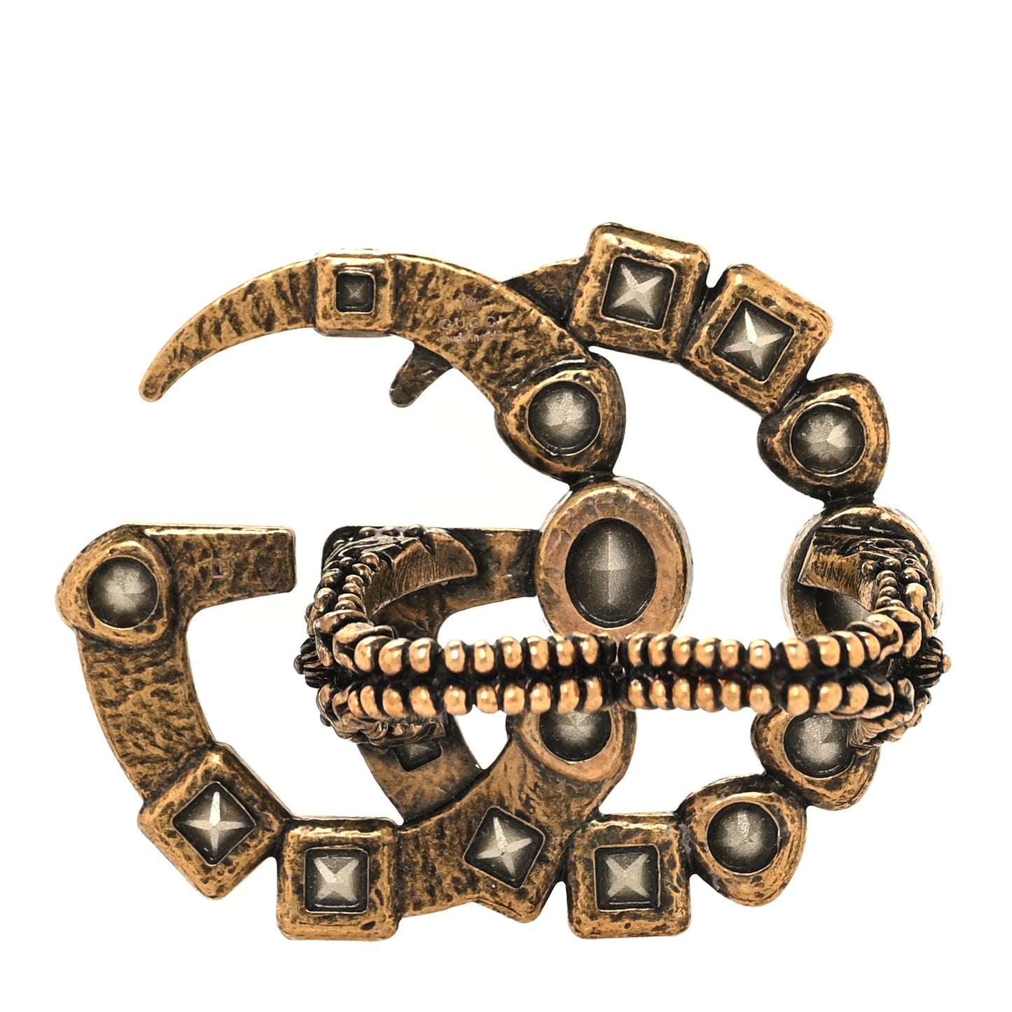 Crystal Double G Ring S Multicolor