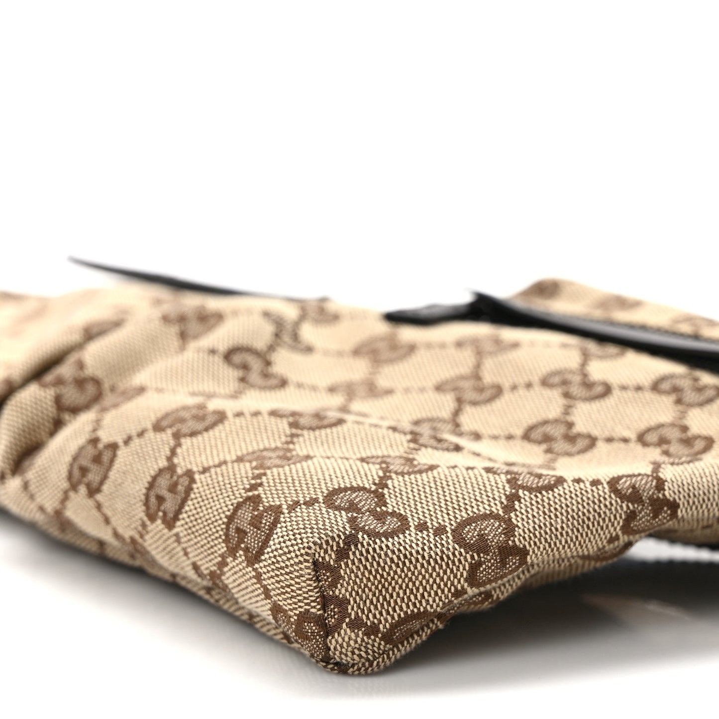 GG Monogram Double Pocket Belt Bag Dark Brown