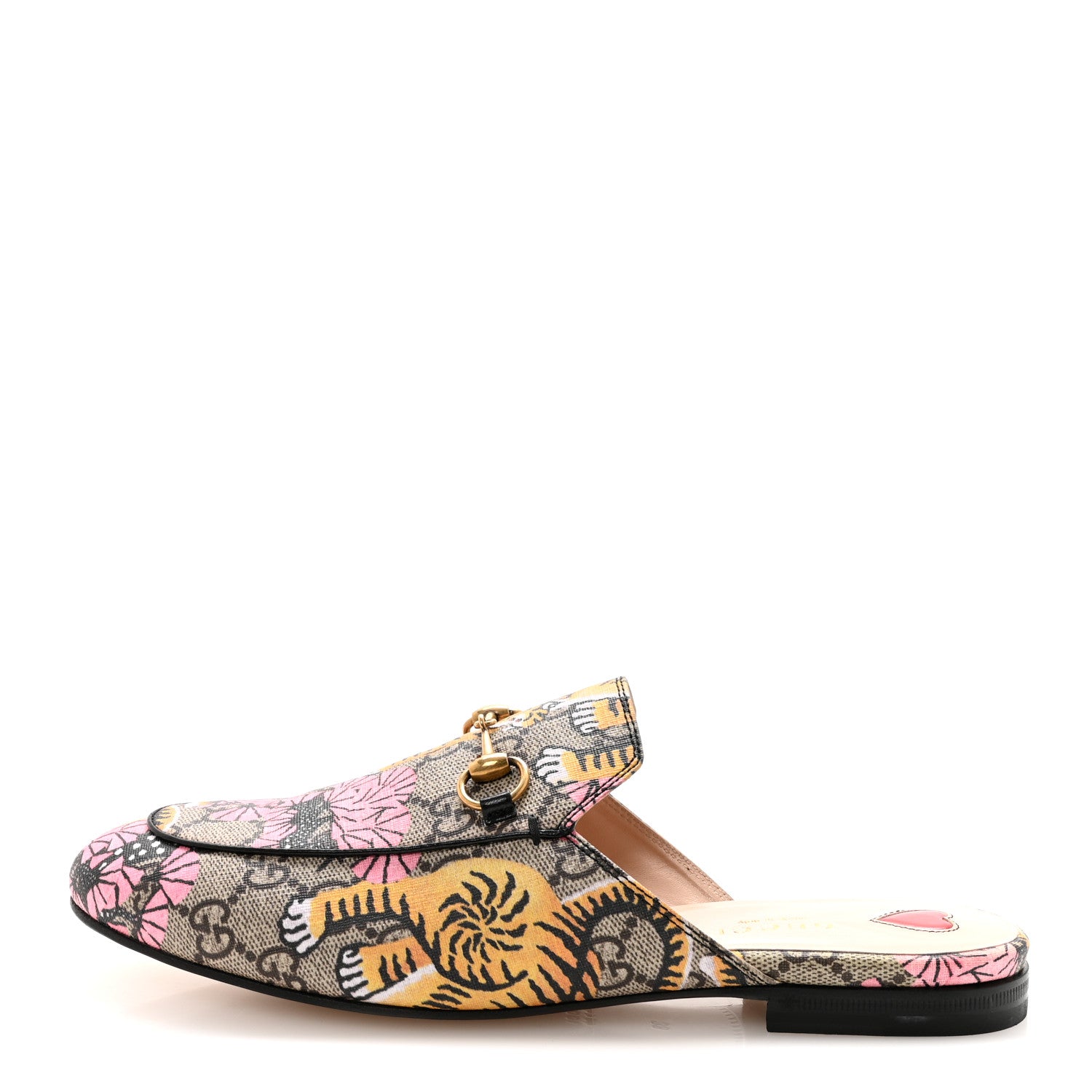 Gucci Canvas Flora Womens Princetown Slippers 36.5 White Multicolor 38 Beige 1 of 10