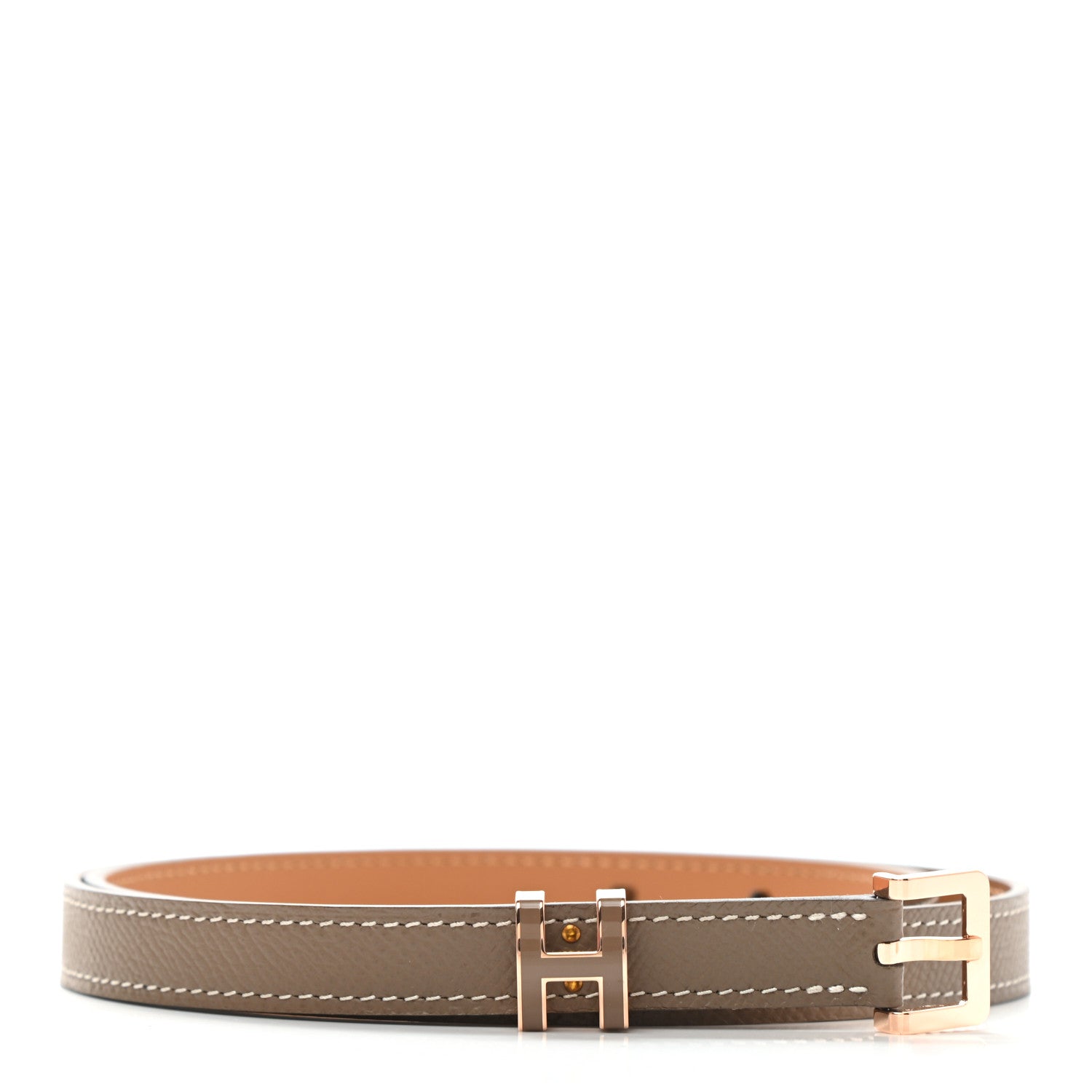 Hermes Epsom 15mm Pop H Belt 75 Etoupe 1 of 8