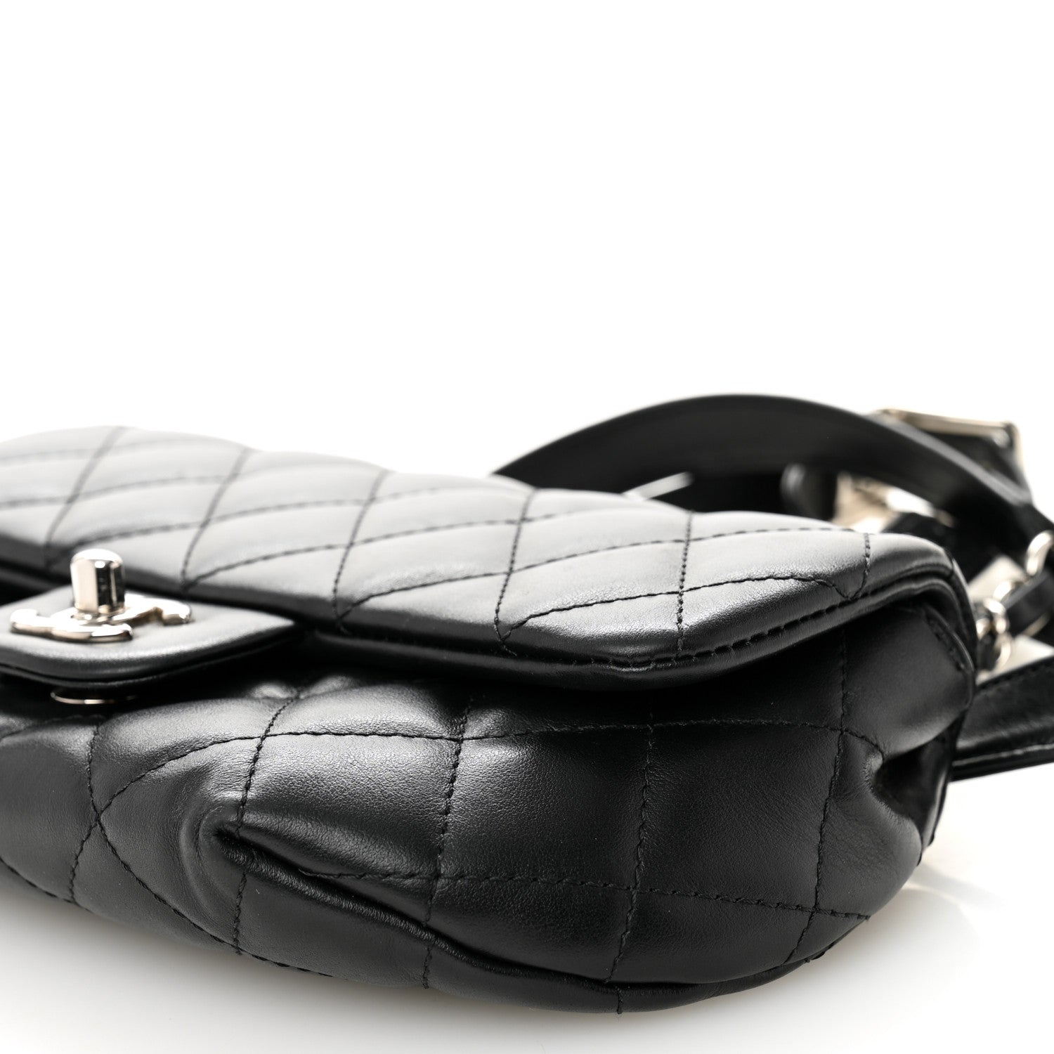 Chanel Calfskin Quilted CC Uniform Flap Belt Bag Black 10 of 13