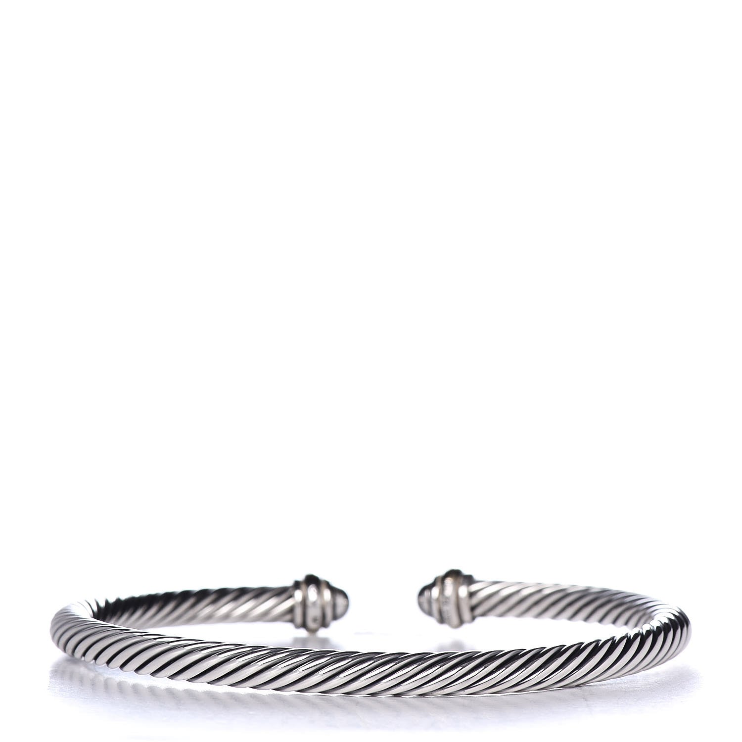 David Yurman Sterling Silver 18K Yellow Gold 4mm Cable Classics Bracelet 3 of 4