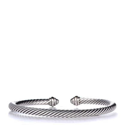 David Yurman Sterling Silver 18K Yellow Gold 4mm Cable Classics Bracelet 3 of 4