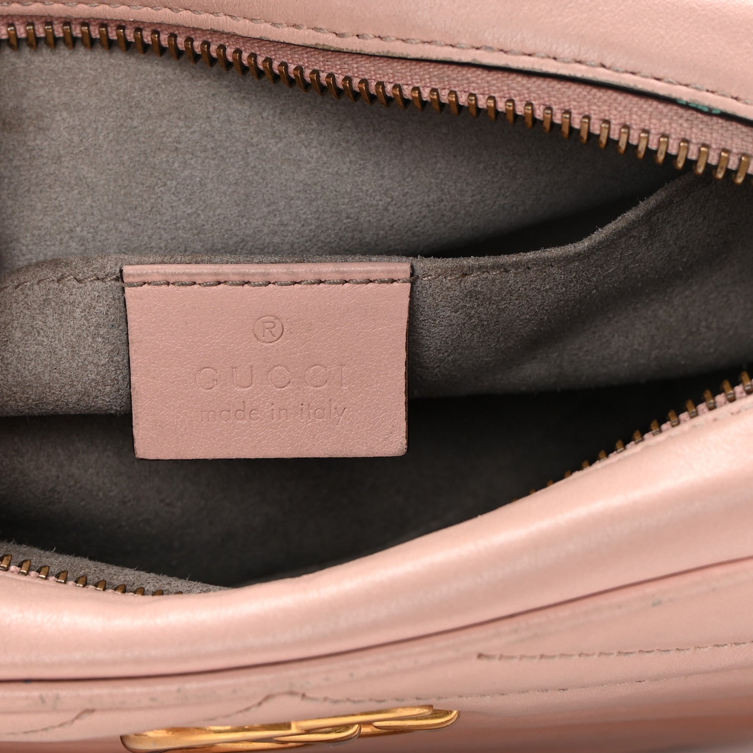 Gucci Calfskin Matelasse Mini GG Marmont Chain Shoulder Bag Perfect Pink 6 of 24