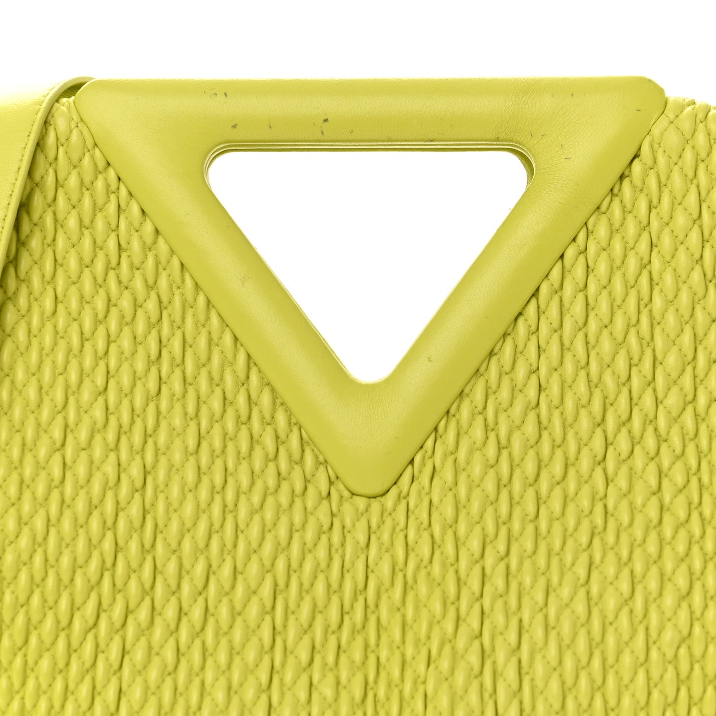 Lambskin Knit Large The Point Triangle Bag Seagrass