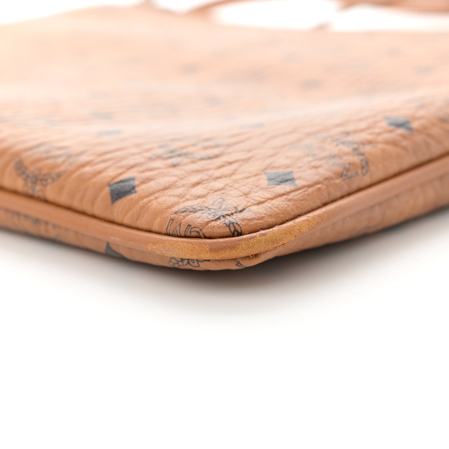 MCM Visetos Medium Crossbody Pouch Cognac 10 of 11