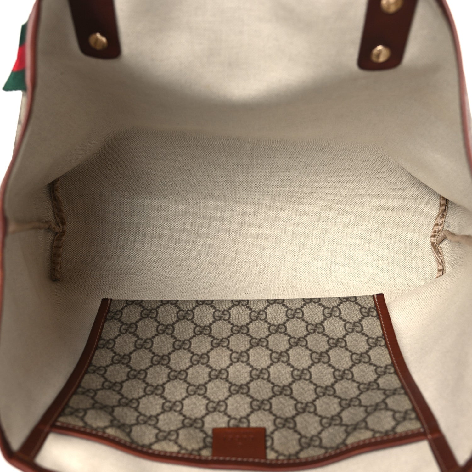Gucci GG Plus Monogram Medium Signature Web Loop Tote Brown 5 of 9