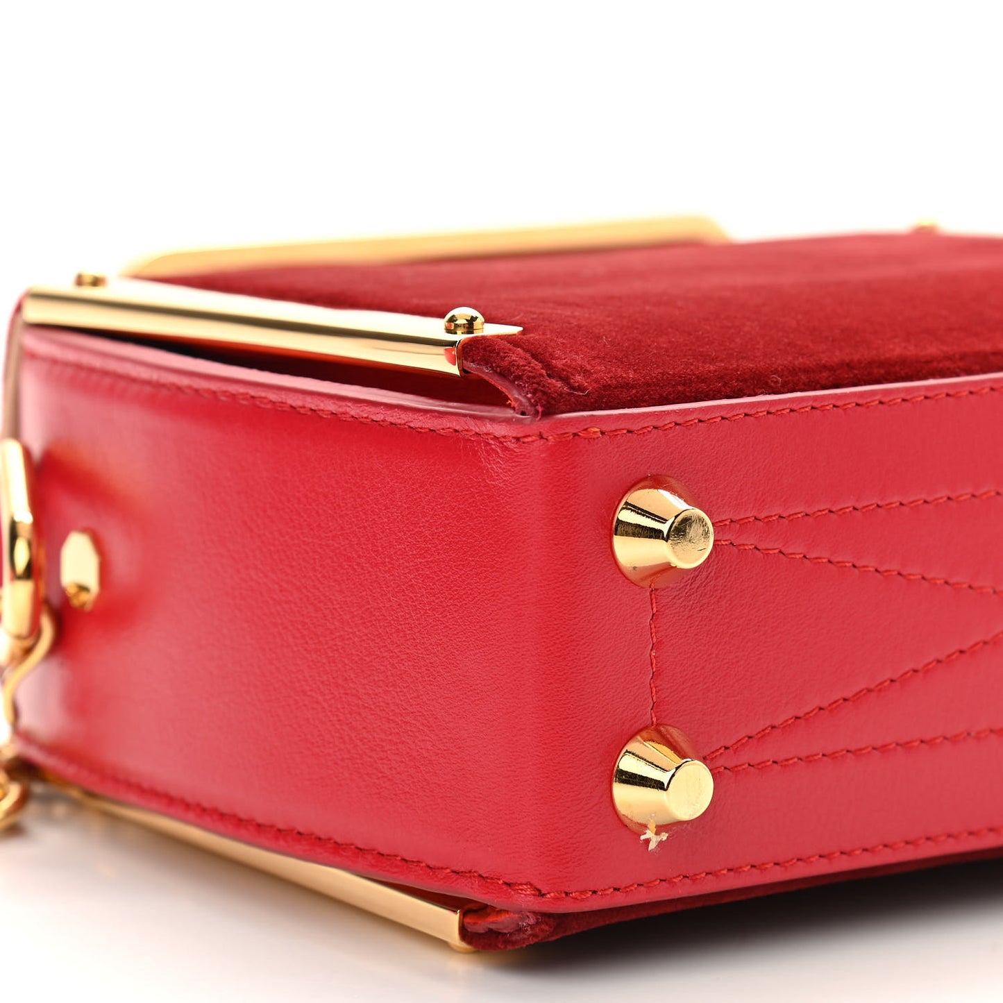 Velvet Box Shoulder Bag Red