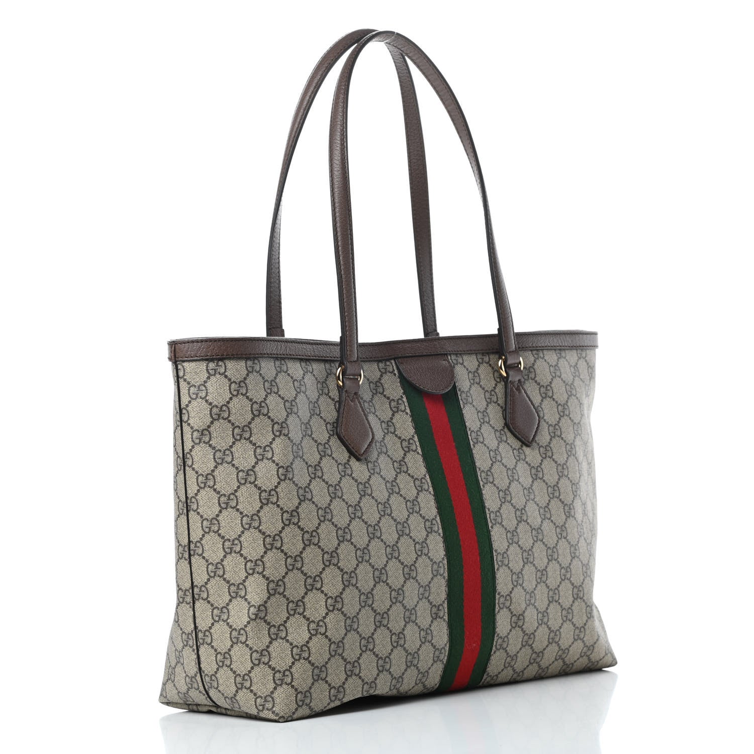 Gucci GG Supreme Monogram Medium Ophidia Shopping Tote Brown 3 of 11