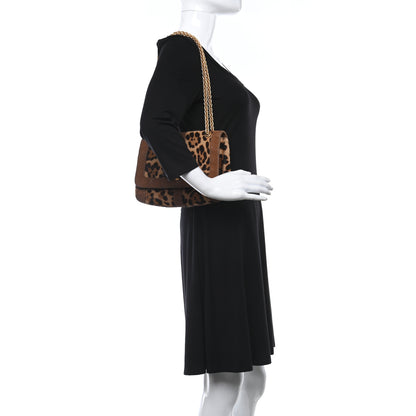 Christian Louboutin Pony Hair Leopard Print Sweet Charity Shoulder Bag Brown 2 of 12